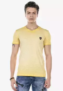 Футболка Cipo & Baxx "CT647" с пестрым узором, цвет Gelb-Meliert