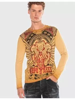 Футболка Cipo & Baxx, цвет mustard