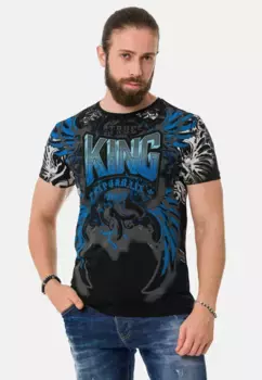 Футболка Cipo & Baxx с классным принтом спереди, черный