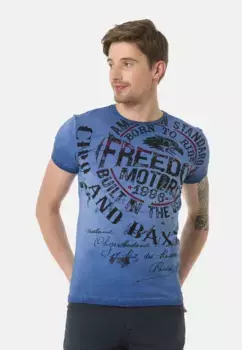 Футболка Cipo & Baxx с крупным принтом, синий
