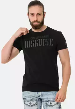 Футболка Cipo & Baxx с крутым принтом, черный