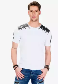 Футболка Cipo & Baxx с принтом по всей поверхности, белый