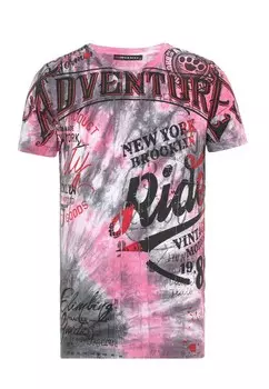 Футболка Cipo & Baxx, смешанные цвета/розовый