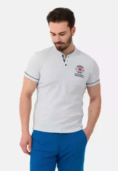 Футболка Cipo & Baxx со стильным воротником, серый