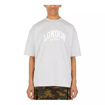 Футболка cities london t-shirt medium fit 'grey' Balenciaga, серый