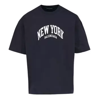 Футболка cities new york t-shirt medium fit 'navy' Balenciaga, синий