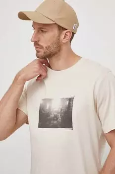 Футболка Clark из хлопка Pepe Jeans, бежевый