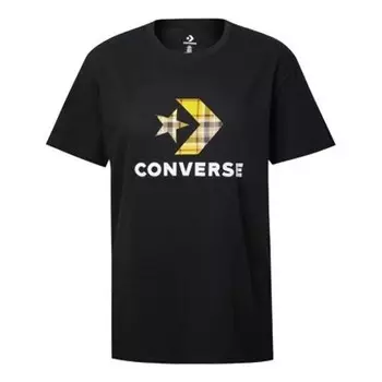 Футболка clash applique short-sleeve tee black Converse, черный