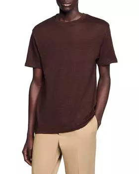 Футболка Clash из льна Sandro, коричневый