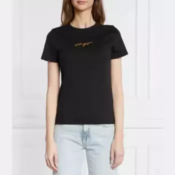 Футболка Classic tee_4 стандартного кроя Hugo, черный