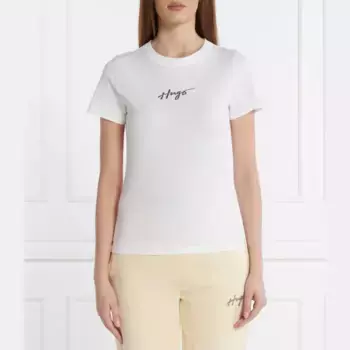 Футболка Classic tee_4 стандартного кроя Hugo, белый