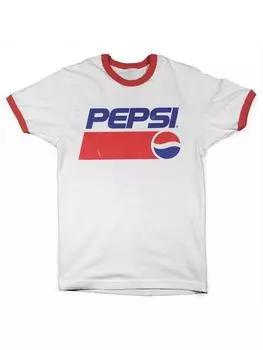 Футболка Classic Washed Logo Ringer Tee Pepsi Co, белый