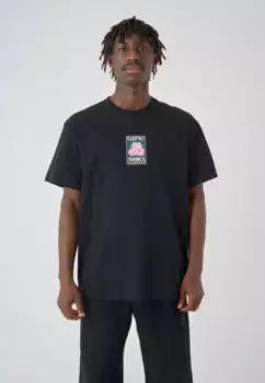 Футболка Cleptomanicx "Хугалл" с великолепным принтом спереди, черный