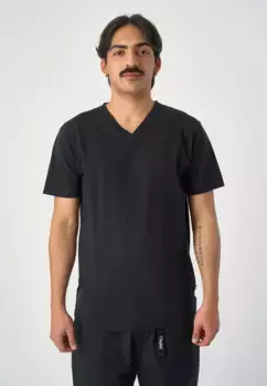 Футболка Cleptomanicx "Ligull Regular V", свободного кроя, черный