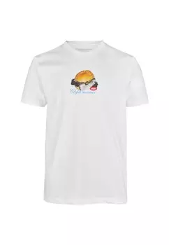 Футболка Cleptomanicx Shirt Basic Tee WTFISH, белый