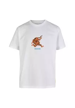 Футболка Cleptomanicx Tiger Limbs, белый