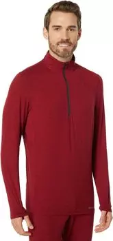 Футболка Clima-Trek на молнии Hot Chillys, цвет Burgundy Heather