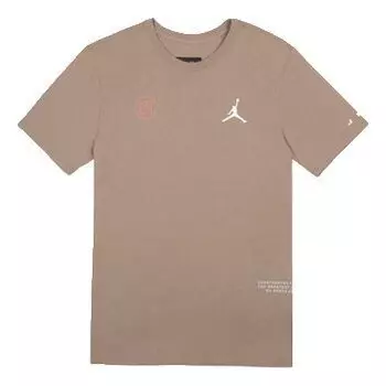 Футболка clot x ct s/s terracotta warriors short-sleeved male camel color Air Jordan, коричневый