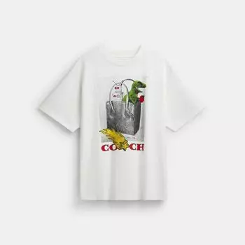 Футболка Coach Collage Relaxed T Shirt, белый