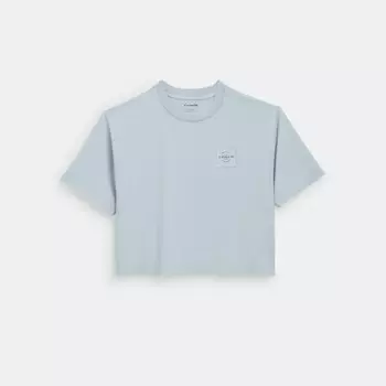 Футболка COACH Garment Dye Cropped, цвет Dusty Blue