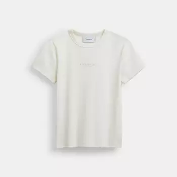 Футболка Coach New York Ribbed T Shirt, белый