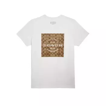 Футболка Coach Signature In Organic Cotton, белый