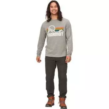 Футболка Coastal с длинными рукавами мужская Marmot, цвет Charcoal Heather