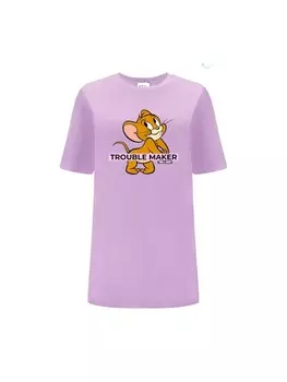 Футболка COFI 1453 Oversize Tom & Jerry 012 Lila, фиолетовый