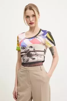 Футболка COLLAGE Desigual, бежевый