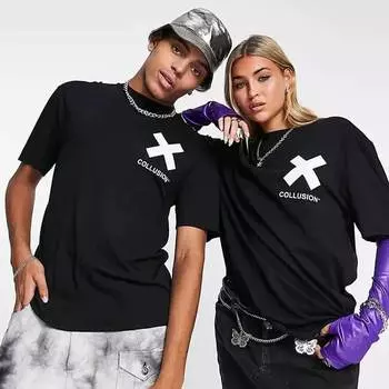 Футболка Collusion Unisex Logo, черный
