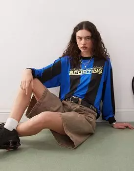 Футболка COLLUSION в полоску для спортивного футбола