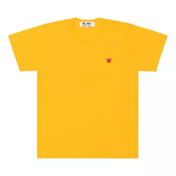 Футболка color series t-shirt small red heart emblem 'yellow' Comme Des Garcons Play, желтый