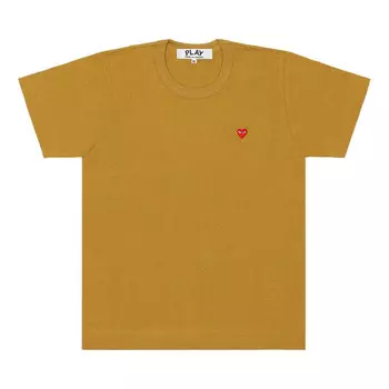 Футболка coloured small emblem t-shirt 'olive' Comme Des Garcons Play, бежевый