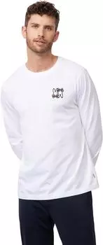 Футболка Colton с длинными рукавами Psycho Bunny, белый