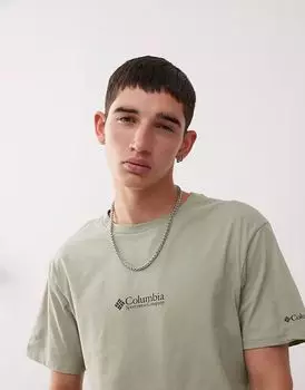 Футболка Columbia CSC basic с короткими рукавами цвета хаки