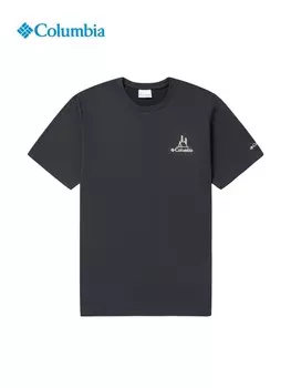 Футболка Columbia для занятий спортом, черный / белый
