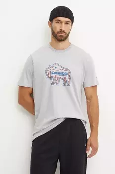Футболка Columbia из хлопка, серый