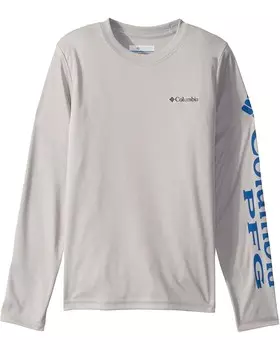 Футболка Columbia Kids Terminal Tackle L/S Tee, цвет Cool Grey/Vivid Blue