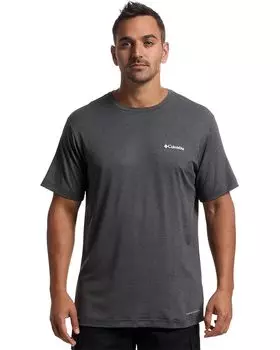 Футболка Columbia Kwick Hike Back Graphic Short, цвет Black Heather/Linear View Multi