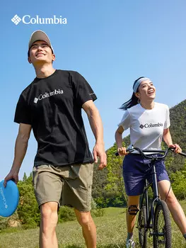 Футболка Columbia с короткими рукавами для занятий спортом на открытом воздухе, белый