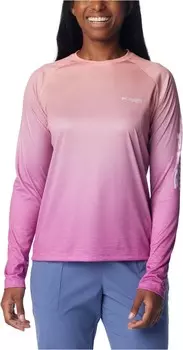 Футболка Columbia Super Tidal Tee Long Sleeve Shirt, цвет Bright Lavender Gradient Scalefade