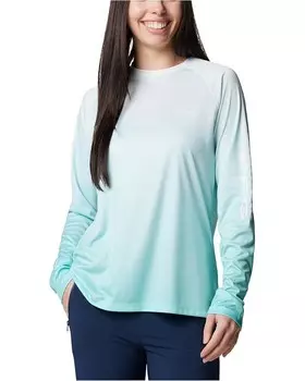 Футболка Columbia Super Tidal Tee Long Sleeve, цвет Gulf Stream Basic Gradient