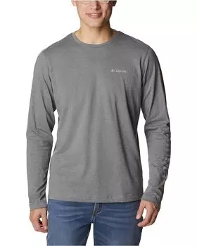 Футболка Columbia Thistletown Hills Long Sleeve Logo, цвет City Grey Heather