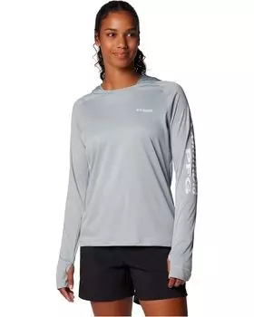 Футболка Columbia Tidal Tee Hoodie, цвет Crushed Blue/White Logo