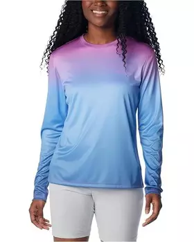 Футболка Columbia Tidal Tee Pfg Palm Rise, цвет Bright Lavender Gradient/Palm Rise