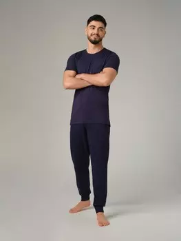 Футболка comazo Rundhalsshirt aus Flammgarn, синий