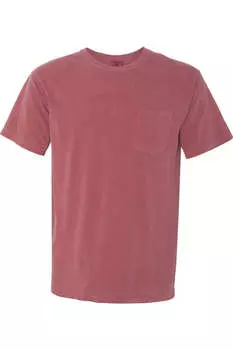 Футболка Comfort Colors Garment-Dyed Heavyweight Pocket, цвет brick