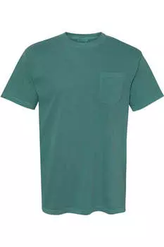 Футболка Comfort Colors Garment-Dyed Heavyweight Pocket, цвет emerald