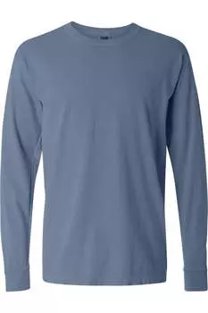 Футболка Comfort Colors Garment-Dyed Heavyweight с длинным рукавом, цвет blue jean
