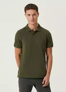 Футболка comfort fit цвета хаки с сотовым узором Beymen